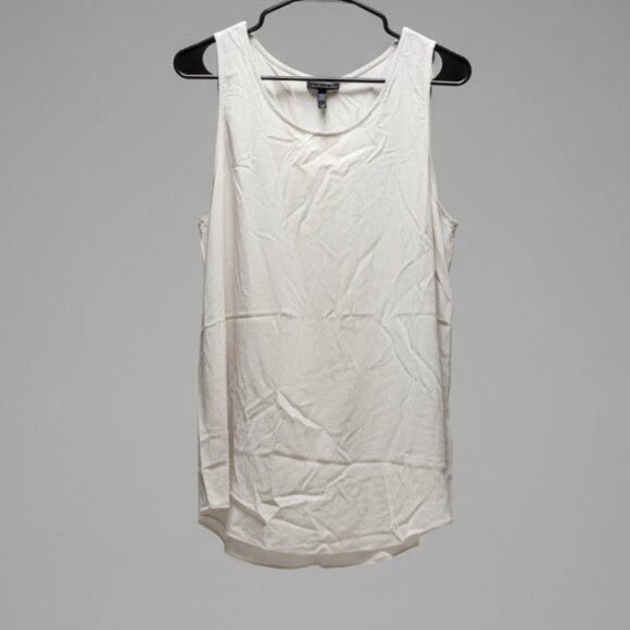 Eileen Fisher 100% Silk Tank, Cream, Size Large - Picture 3 of 5